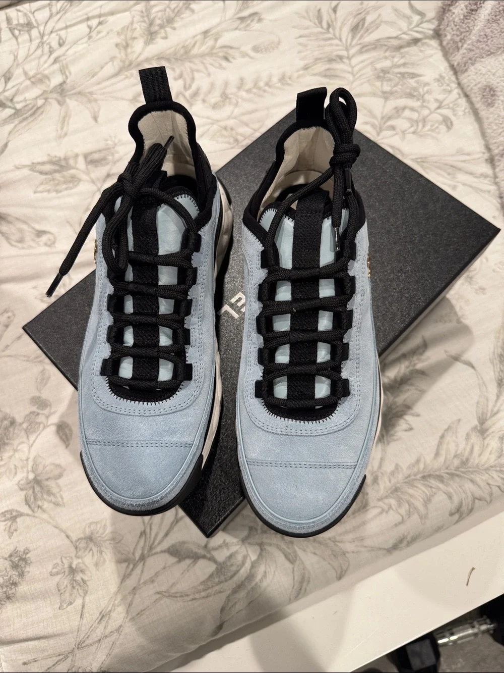 Authentic CHANEL Light Blue sneakers